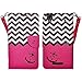 ZTE Boost Max N9520 Case, SOGA® PU Leather Magnetic Flip Design Wallet Case for ZTE Boost Max N9520 (Boost Mobile) - Pink Chevron Anchor Love [SWE541]