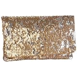 BCBGMAXAZRIA Two-Tone Sequin Clutch