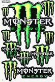Monster Energy Graphic Racing Sticker Decal Motorcycle ATV 1 Sheet Green/Yellow ME001