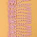 Yontree Floral Venise Lace Applique Bridal Wedding Applique Pink 3 yards