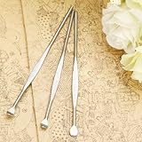 chinkyboo 3 x Steel Silver Ear Pick Curette Wax Remover Ear Cleaner Earpick Kits