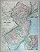 Cram 1892 Antique Map of New Jersey