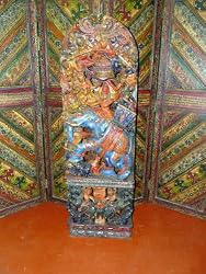 The Great Mahabharat Epic Carving Wooden Hand Carved Indian Statue