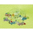 "40" Glass Charms - Set of 6