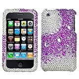 IMAGE OF Hard Diamante Protector Skin Cover (Faceplate/Snap On) Full Rhinestones Diamond Bling for Apple iPhone 3G 8GB 16GB / 3GS 16GB 32GB AT&T - Party Stars
