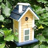 COTTAGE VOGELVILLA VOGELHAUS NISTKASTEN HOLZ GELB