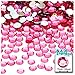 The Crafts Outlet 144-Piece Flat Back Round Rhinestones, 7mm, Hot Pink/Rose