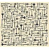 Tissue Paper 20"X30" 4/Pkg-Creme Keys