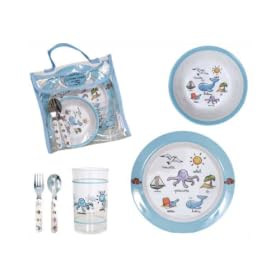 Baby Cie Childrens Melamine Dinnerware Lunch Set - La Mer