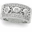 14K White Gold Diamond Ring/Band - 1.00 Ct.