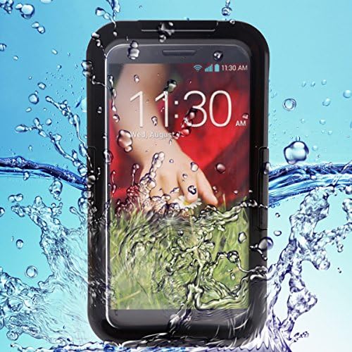 DEGITEL Waterproof Shockproof Dirt Snow Proof Full-body Protective Slim Fit Cover Case for LG G2 D800 D801 D803 (Black)