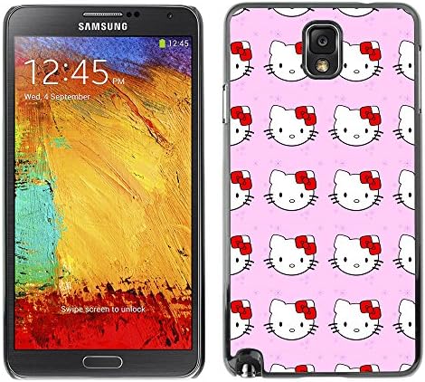 PatternViking PC Polycarbonate Aluminium Back Case Cover Samsung Galaxy Note 3 III ( Hello Kitties )