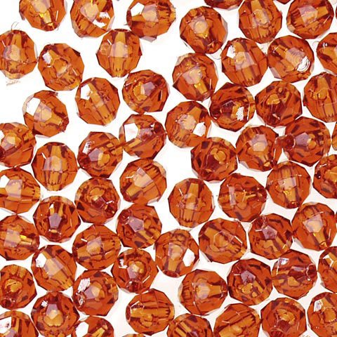 Bulk Buy: Darice DIY Crafts Faceted Plastic Beads Root Beer 6mm 480 pieces (1-Pack) 06100-5-T6