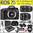 Canon EOS 7D 18 MP CMOS Digital SLR Camera w/ Canon EF-S 18-55mm f/3.5-5.6 IS Lens & Canon EF-S 55-250mm f/4-5.6 IS Lens 16GB Advanced Package