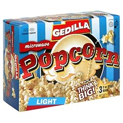 Gedilla Microwave Popcorn, Light Microwave Popcorn, 3-Count Boxes (Pack of 12)