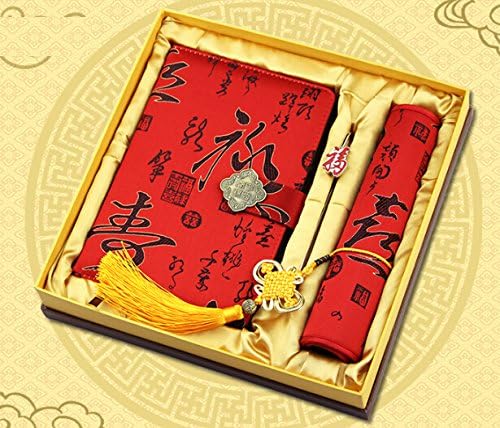 Chinoiserie Chinese Style Brocade Fabric Peking Opera Mouse Pad /Notebook / bookmark/Letter Opener set (1)
