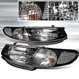 99-01 Toyota Solara Headlights Black