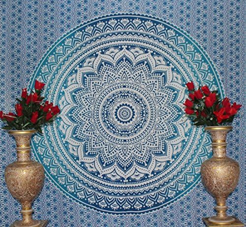 Hippie Tapestry, Hippy Mandala Bohemian Tapestries, Indian Dorm Decor, Psychedelic Tapestry Wall Hanging Ethnic Decorative