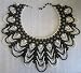 Black & White Faux Pearl/ Bead Bib Necklace
