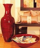 36 Inch Lacquer Bamboo Large Floor Vase