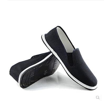 【クリックでお店のこの商品のページへ】RR.HRD タイヤ 底 カンフー シューズ 無地 廃材 利用 エコ 商品 太極拳 シューズ コットン 靴 少林寺 拳法 空手 にも 松緊口 タイプ ( 42 - 26.0 cm )： シューズ＆バッグ