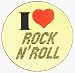 All Products : I Love Rock And Roll (Logo with Heart on Yellow) - 1 1/2" Button / Pin