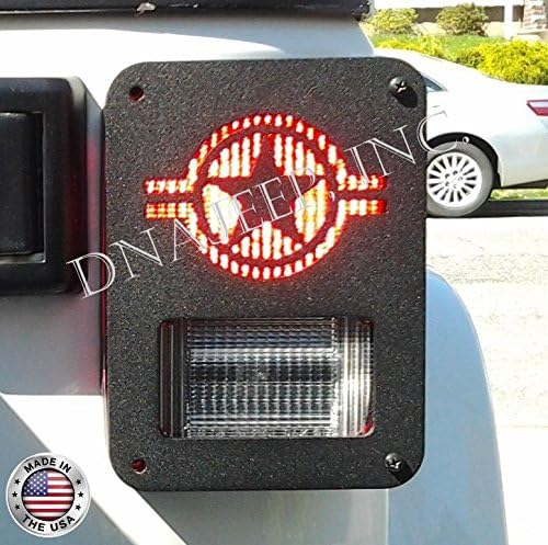 2pc Jeep Wrangler JK (2007-2016) "STAR AND STRIPE" Metal Tail Light Guards by DNAJeep ...