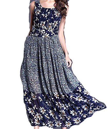 (ディーコッテ)D'Kotte レディース 春 夏 ワンピース ドレス ロング マキシ ノースリーブ 花柄 上品 neaa233