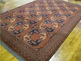 6'8 x 10'1 Red Hand Knotted Wool Afghan Rug
