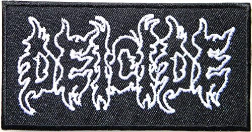 4.5" Wide x 2.2" Tall DEICIDE Music Band Heavy Metal Punk Rock Logo Sign Patch