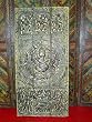 Hand-carved Seated Ganesha Carved Wood Door Panel India 72x36