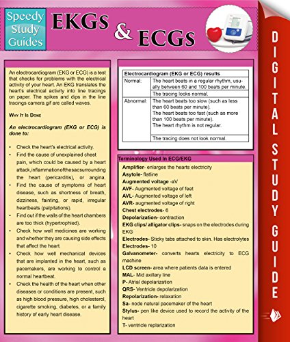 ekgs and ecgs speedy study guides