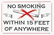 No Smoking Porcelain Refrigerator Magnet