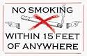 No Smoking Porcelain Refrigerator Magnet