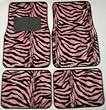 Pink Zebra Animal Print Front & Rear Car Truck SUV Carpet Floor Mats