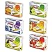Jeannie Prebiotics 100% No Animal Content Gelatin-free Dessert [High Fiber & Vitamin C], Assorted Flavor, 3.6oz Boxes (Pack of 6)