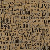 Canvas Corp - Black and Kraft Collection - 12 x 12 Paper - Live Love Laugh (15 Pack)
