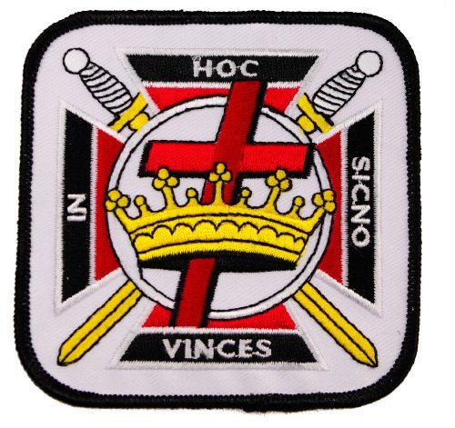 Masonic York Rite Knights Templar Cross embroidered Patch