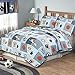 Cozy Line Home Fashions Blue Sports Baseball Basketball Soccer Ball Football Quilt Set Bedspread Coverlet for Boys/Kids (Sport, Twin - 2 Piece)