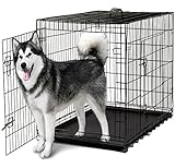 Oxgord 48" Wire Metal Cage Pet Cat/Dog Double Door Kennel Crate, 48" by 29" by 32"