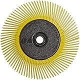 Scotch-Brite(TM) Radial Bristle Brush, Cubitron/Aluminum Oxide, 6000 rpm, 6 Diameter x 1/2 Width, 80 Grit (Pack of 1)