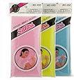 Salux Nylon Japanese Beauty Skin Bath Wash Cloth/towel (3) Blue Yellow and Pink