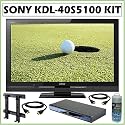 Sony Bravia S-Series KDL-40S5100 40-Inch 1080p LCD HDTV + Blu-Ray Accessory Kit