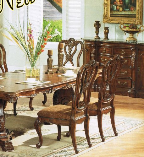 Set of 2 Dining Chairs Cherry Finish.