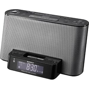 Sony Speaker Dock Clock Radio for iPod iPhone (Black) by Sony