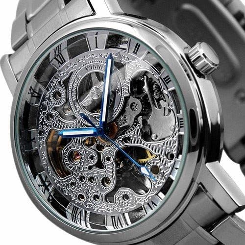 65296 New m5BDFlo Winner Hour Minute Analog Roman Skeleton Transparent Fashion Men's tOEarpBt Auto Mechanical Watch watch clock time wrist hand arm dkkqi bncmsdertu dker rths34 fr4 This product is men's Mechanical Wrist Watch. Elegant design w