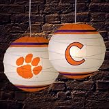 Clemson Tigers 18 Inch Rice Paper Lamp NCAA College Athletics Fan Shop Sports Team Merchandise
