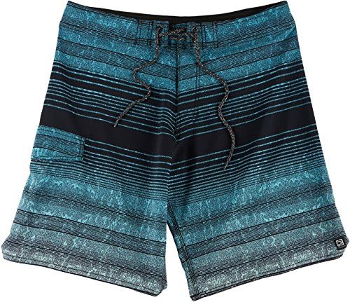 Distortion Mens Blue Stripe Boardshorts 32W Blue