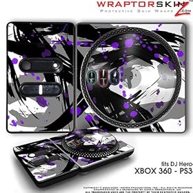 DJ Hero Skin Abstract 02 Purple fit XBOX 360 and PS3 (DJ HERO NOT INCLUDED)