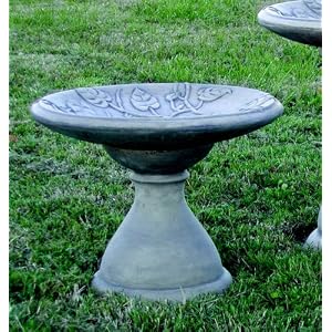 Birdbath,Vine Motif by
